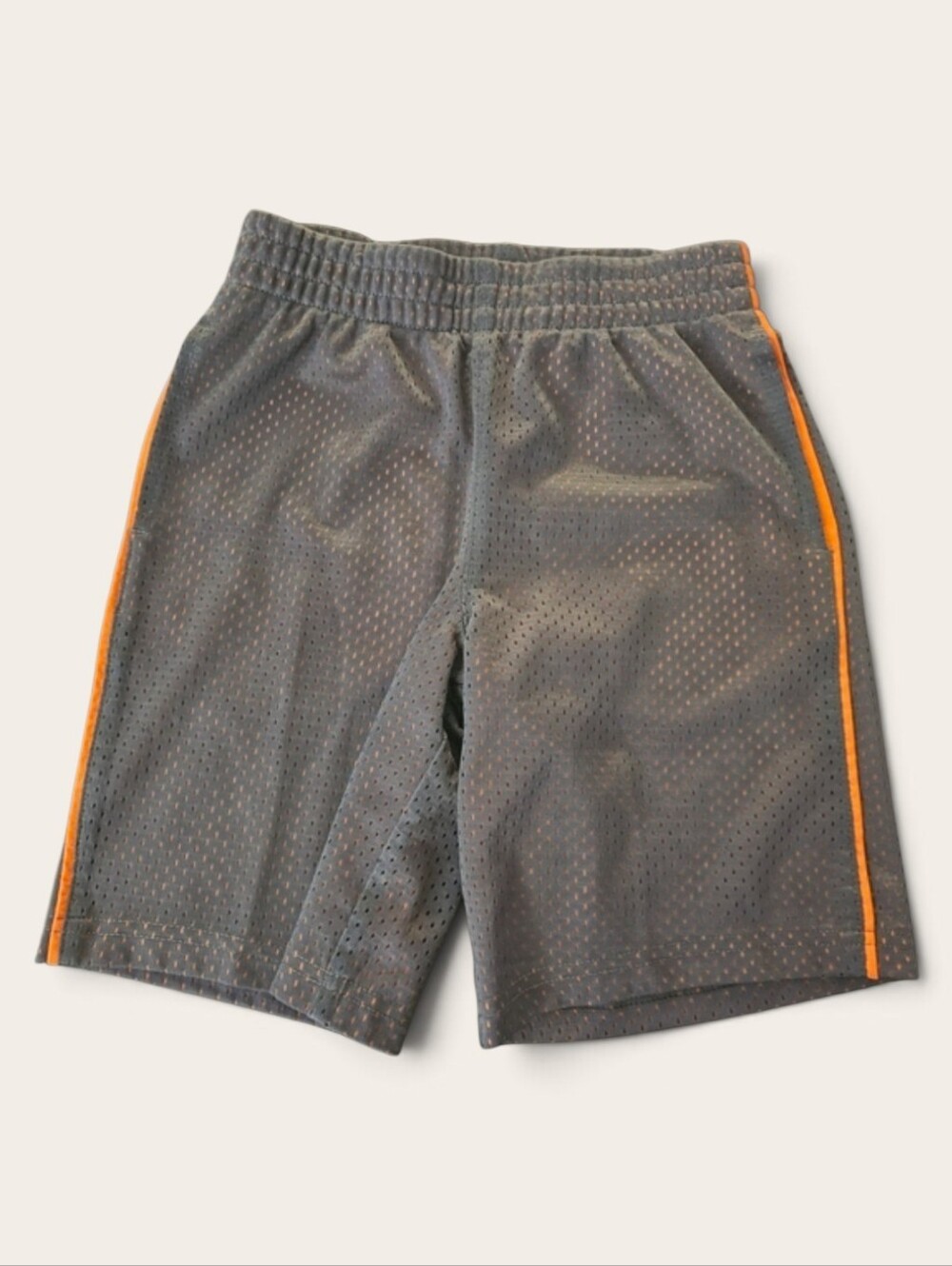 jumping beans Gray Mesh Athletic Shorts with Orange Piping